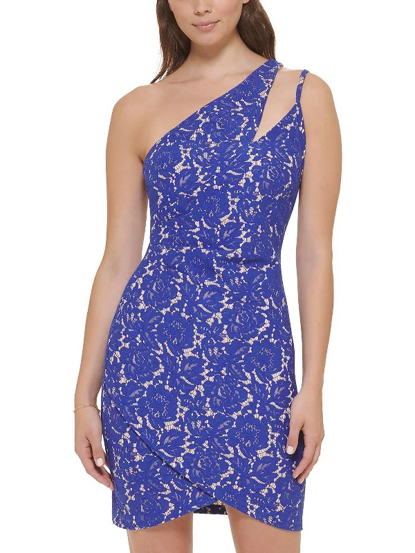 Enjoy Huge Discounts Now!Enjoy Huge Discounts Now!Womens Lace Overlay One Shoulder Bodycon Dress Enjoy Huge Discounts Now!Enjoy Huge Discounts Now!Womens Lace Overlay One Shoulder Bodycon Dress