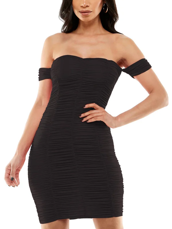 Save Money, Shop Happy!Save Money, Shop Happy!Womens Ruched Mini Bodycon Dress