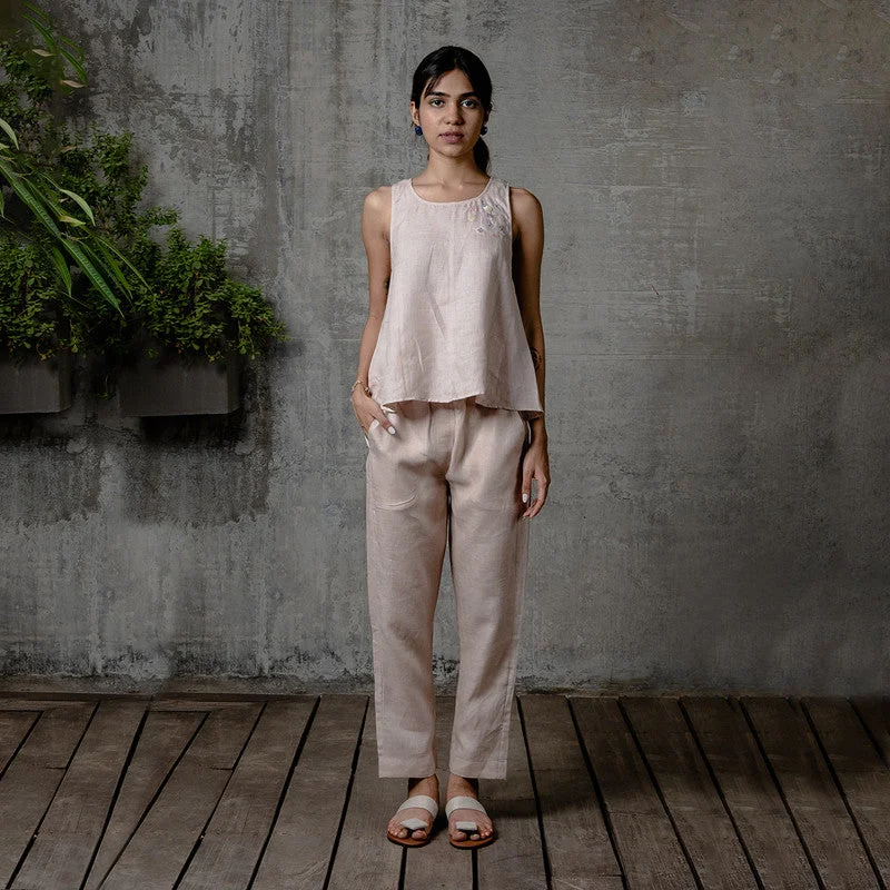 Buy One, Get One Free!Buy One, Get One Free!Linen Tapered Pants | Beige