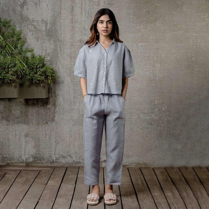 Get It Before It’s Gone!Get It Before It’s Gone!Linen Tapered Pants | Grey