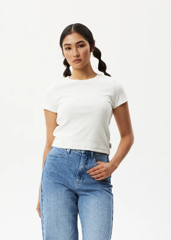 Your Favorite Items on Sale Now!Your Favorite Items on Sale Now!AFENDS Womens Faith - Ribbed Baby Tee - White Your Favorite Items on Sale Now!Your Favorite Items on Sale Now!AFENDS Womens Faith - Ribbed Baby Tee - White