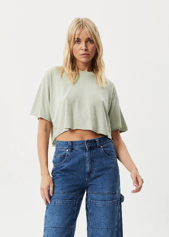 Unlock Huge Savings Now!Unlock Huge Savings Now!AFENDS Womens Slay Cropped - Oversized Tee - Eucalyptus Unlock Huge Savings Now!Unlock Huge Savings Now!AFENDS Womens Slay Cropped - Oversized Tee - Eucalyptus