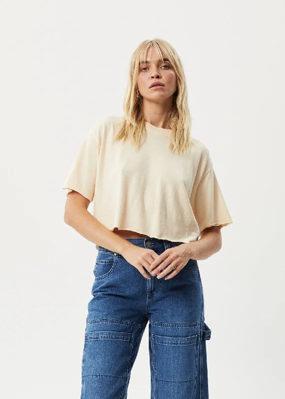 Every Deal is a Steal!Every Deal is a Steal!AFENDS Womens Slay Cropped - Oversized Tee - Sand Every Deal is a Steal!Every Deal is a Steal!AFENDS Womens Slay Cropped - Oversized Tee - Sand