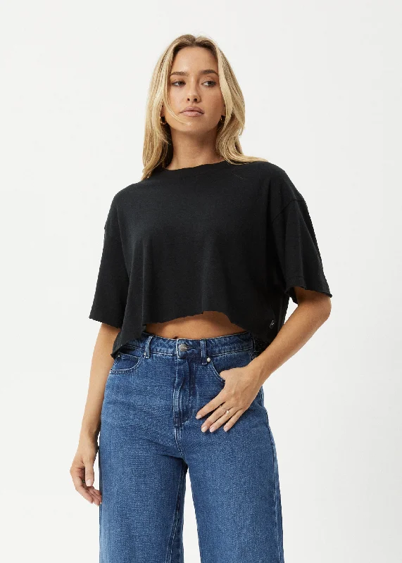 Bigger Savings, Better Shopping!Bigger Savings, Better Shopping!AFENDS Womens Slay Cropped - Oversized Tee - Black Bigger Savings, Better Shopping!Bigger Savings, Better Shopping!AFENDS Womens Slay Cropped - Oversized Tee - Black