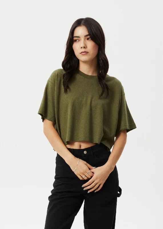 Shop Before It’s Gone!Shop Before It’s Gone!AFENDS Womens Slay Cropped - Oversized Tee - Military Shop Before It’s Gone!Shop Before It’s Gone!AFENDS Womens Slay Cropped - Oversized Tee - Military
