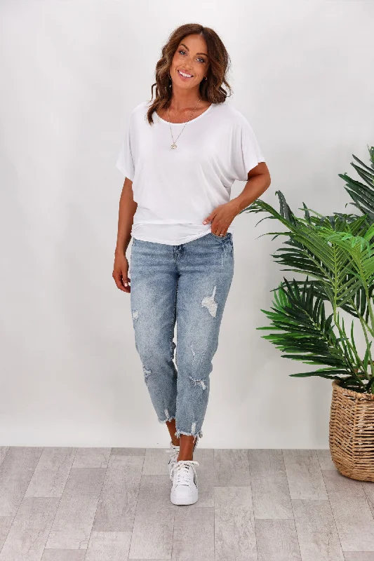 More Discounts, More Joy!More Discounts, More Joy!Betty Basics Maui Tee In White