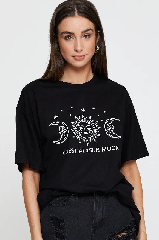 Your Discount is Waiting!Your Discount is Waiting!Black Graphic T Shirt Short Sleeve Your Discount is Waiting!Your Discount is Waiting!Black Graphic T Shirt Short Sleeve