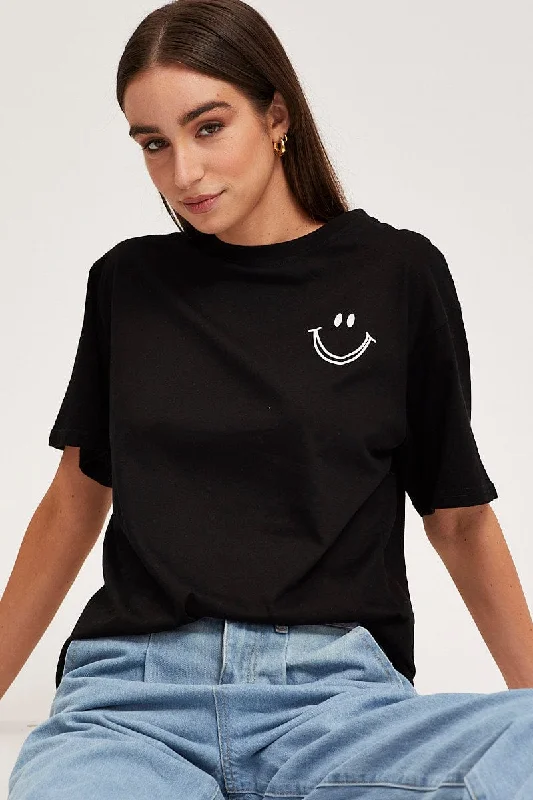 Every Deal is a Steal!Every Deal is a Steal!Black Graphic T Shirt Short Sleeve