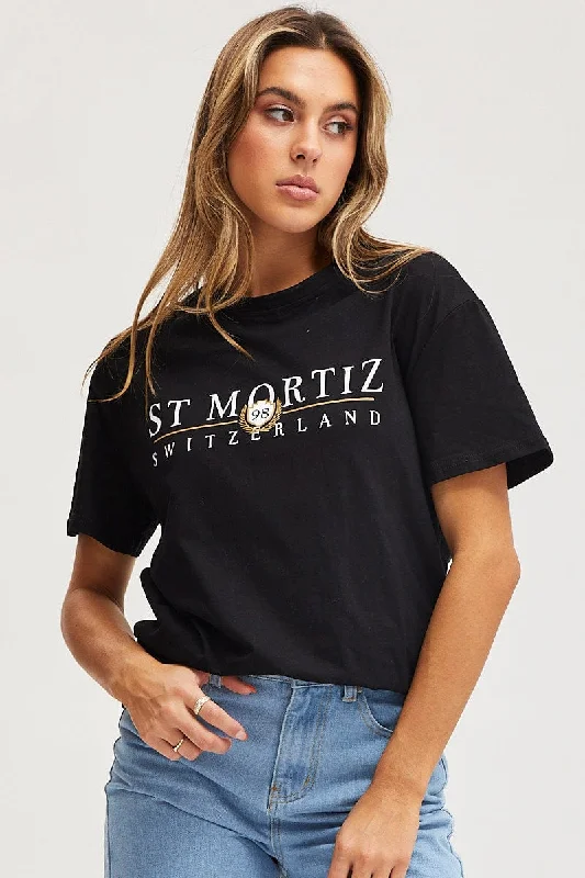 Find the Best Deals Here!Find the Best Deals Here!Black Graphic T Shirt Short Sleeve Find the Best Deals Here!Find the Best Deals Here!Black Graphic T Shirt Short Sleeve