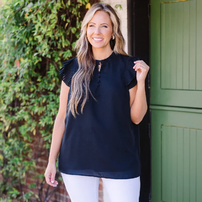 Don't Miss Out!Don't Miss Out!Buzz Word Top, Black