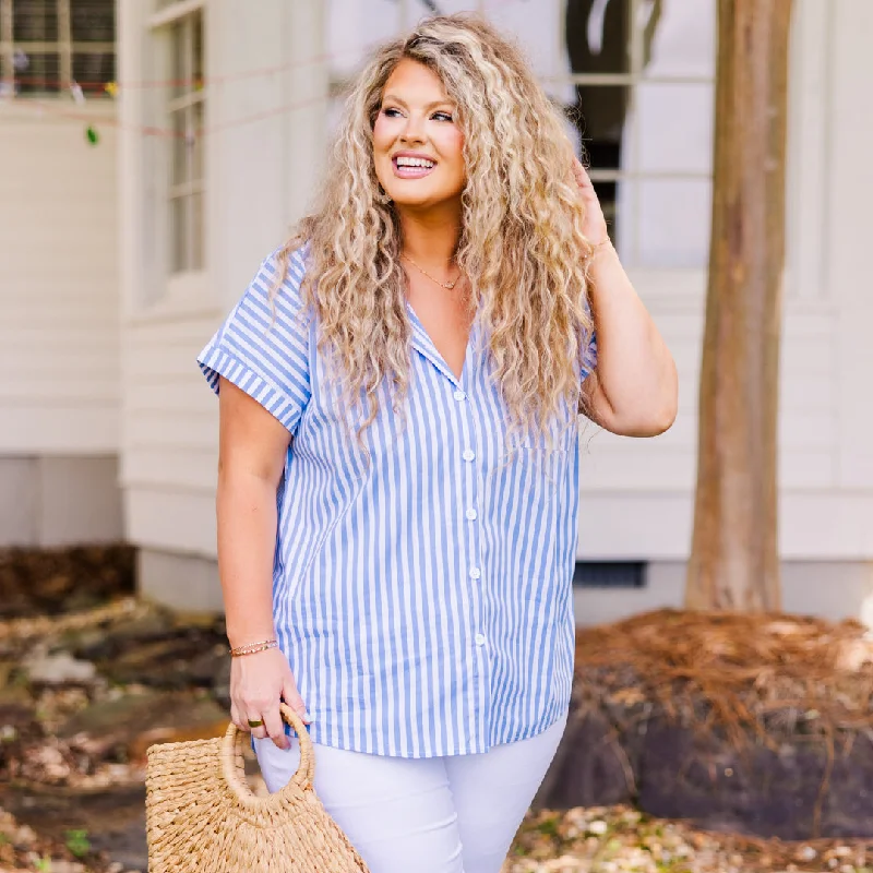 Save Up to 50% Off!Save Up to 50% Off!Celebrate Today Top, Denim-Ivory