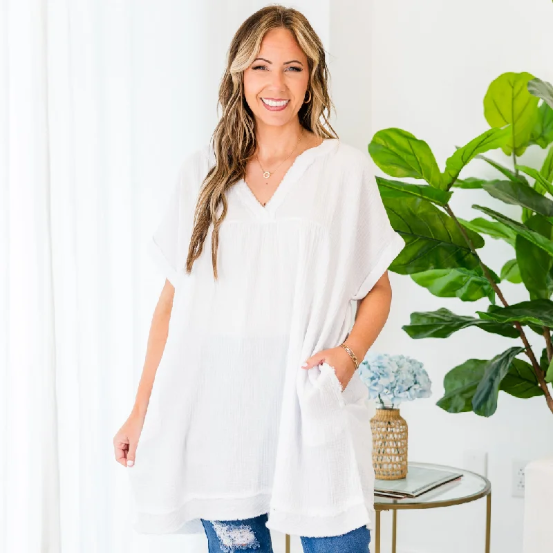 Stock Up and Save!Stock Up and Save!My Love Has Grown Tunic, White