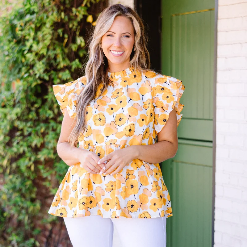 Snag the Best Prices Now!Snag the Best Prices Now!Poppy Pickin Top, Yellow