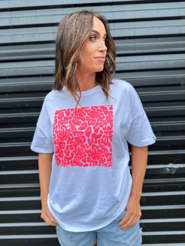 Your Shopping Spree Starts Here!Your Shopping Spree Starts Here!Rebel Club by Shine On Tee - Boxed Leopard - White Your Shopping Spree Starts Here!Your Shopping Spree Starts Here!Rebel Club by Shine On Tee - Boxed Leopard - White