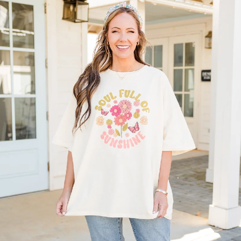 Shop Smart, Save Big!Shop Smart, Save Big!Soulful Sunshine Boyfriend Tee, Ivory