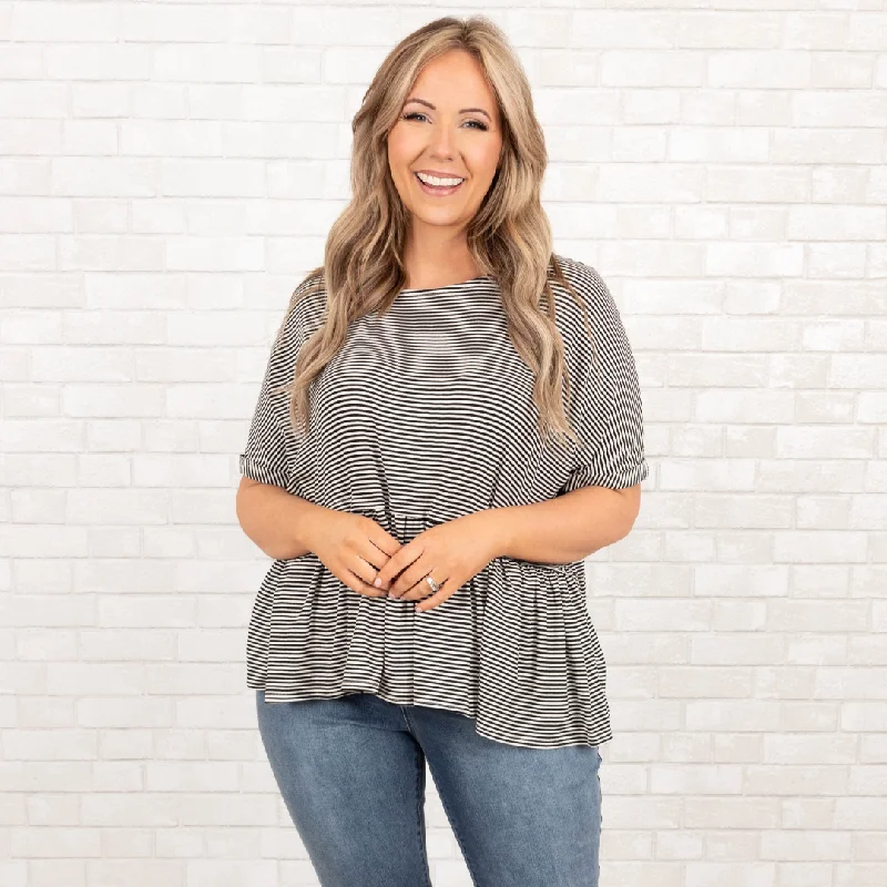 Save More with Every Purchase!Save More with Every Purchase!Wear And Tear Top, Black-White Save More with Every Purchase!Save More with Every Purchase!Wear And Tear Top, Black-White