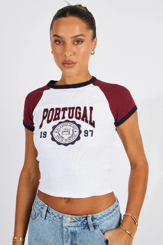 Enjoy Huge Discounts Now!Enjoy Huge Discounts Now!White Graphic Tee Short Sleeve