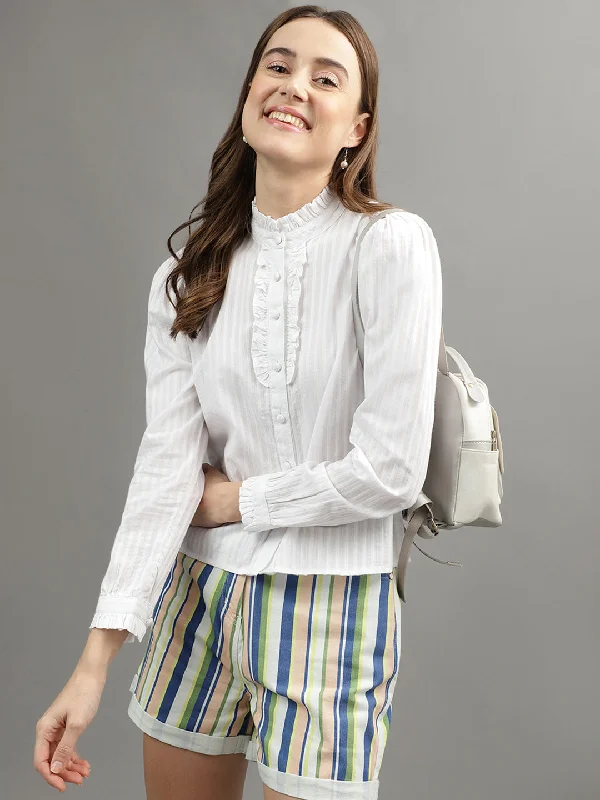 Time to Snag a Bargain!Time to Snag a Bargain!Iconic White Striped Regular Fit Shirt Time to Snag a Bargain!Time to Snag a Bargain!Iconic White Striped Regular Fit Shirt