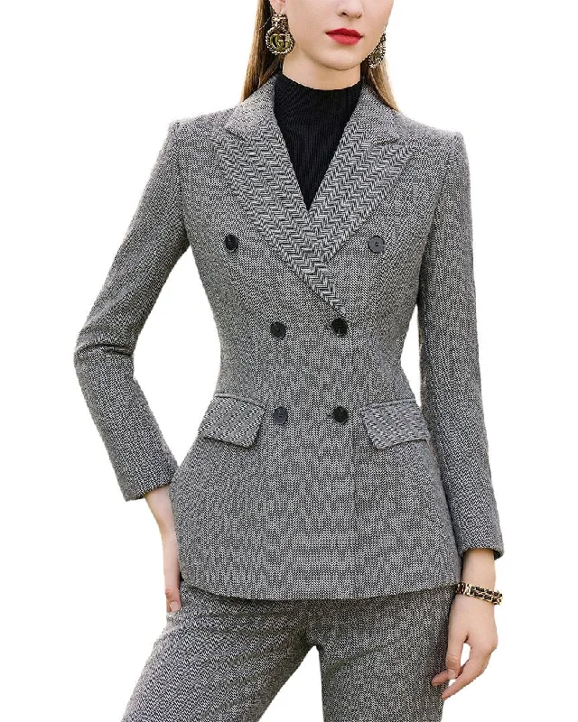 Save More When You Shop More!Save More When You Shop More!Anette Wool-Blend Blazer Save More When You Shop More!Save More When You Shop More!Anette Wool-Blend Blazer