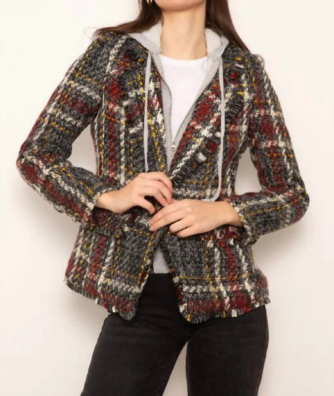 Get Ready to Save!Get Ready to Save!Barrett Frayed Tweed Dickie Blazer In Grey Multi