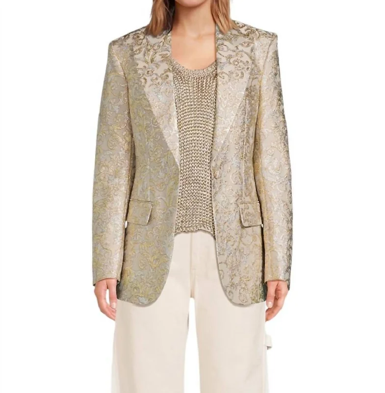 Unmissable Offers Await!Unmissable Offers Await!Brocade Jacket In Gold