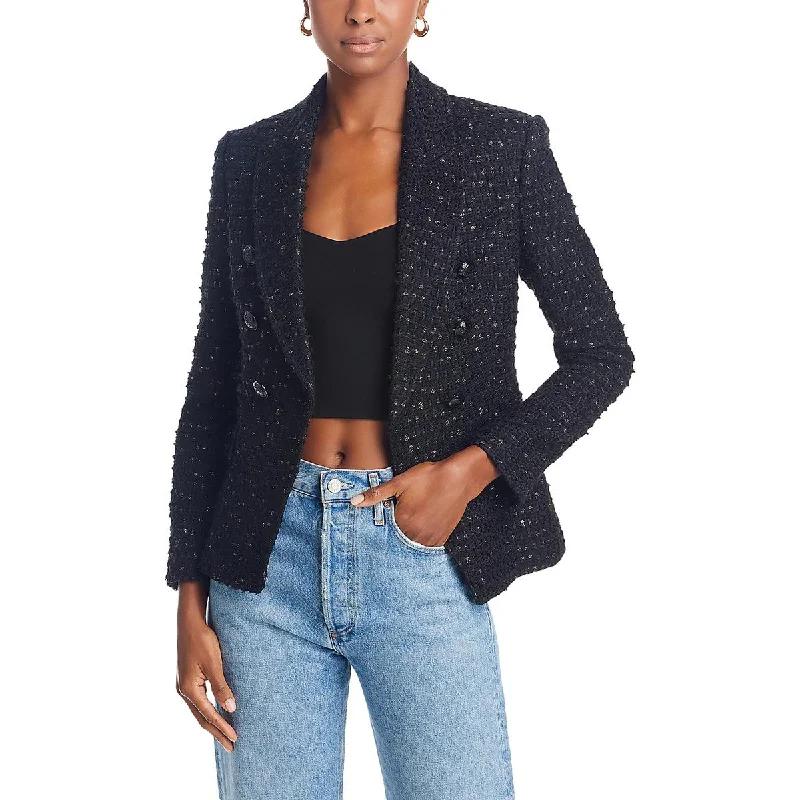 Upgrade for Less!Upgrade for Less!Chelsea Womens Tweed Evening Double-Breasted Blazer Upgrade for Less!Upgrade for Less!Chelsea Womens Tweed Evening Double-Breasted Blazer
