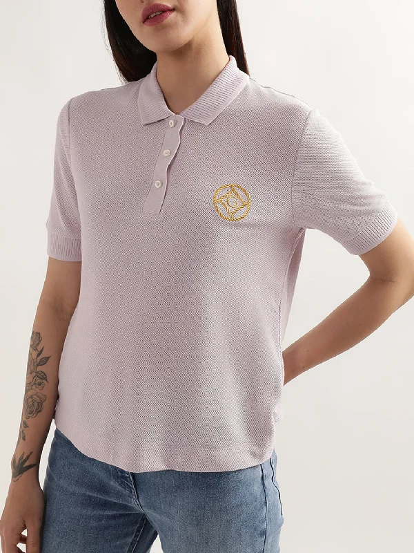 Upgrade for Less!Upgrade for Less!Gant Lilac Preppy Relaxed Fit Polo T-Shirt