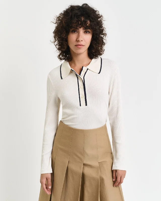 Seasonal Sale – Shop Now!Seasonal Sale – Shop Now!Gant Women Cream Solid Polo Neck Full Sleeves T-Shirt Seasonal Sale – Shop Now!Seasonal Sale – Shop Now!Gant Women Cream Solid Polo Neck Full Sleeves T-Shirt