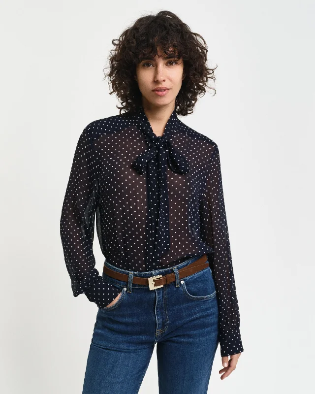 Huge Price Cuts Await!Huge Price Cuts Await!Gant Women Blue Printed Tie-Up Neck Full Sleeves Shirt Huge Price Cuts Await!Huge Price Cuts Await!Gant Women Blue Printed Tie-Up Neck Full Sleeves Shirt