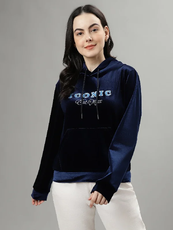 Exclusive Offers You’ll Love!Exclusive Offers You’ll Love!Iconic Women Navy Blue Solid Hooded Full Sleeves Sweatshirt Exclusive Offers You’ll Love!Exclusive Offers You’ll Love!Iconic Women Navy Blue Solid Hooded Full Sleeves Sweatshirt