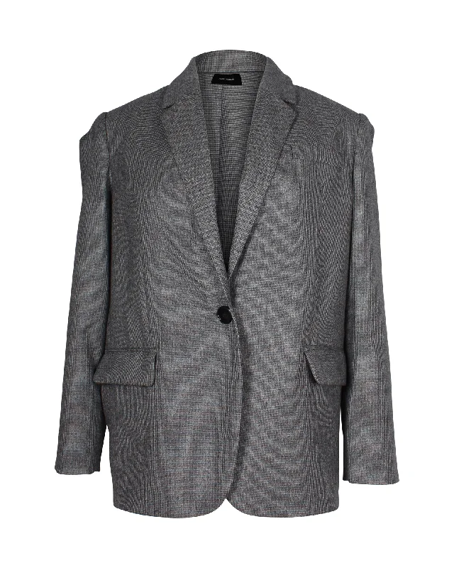 Best Offers of the Month!Isabel Marant Oversized Blazer Jacket in Grey Virgin Wool