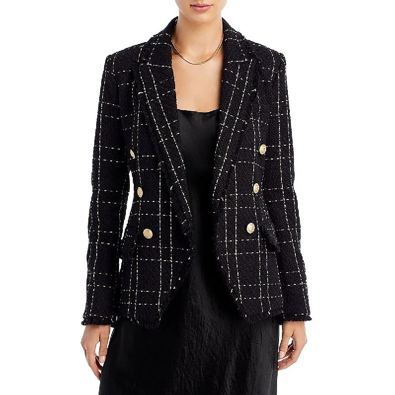 Great Deals, Just for You!Great Deals, Just for You!Kenzie Womens Tweed Fringe One-Button Blazer Great Deals, Just for You!Great Deals, Just for You!Kenzie Womens Tweed Fringe One-Button Blazer