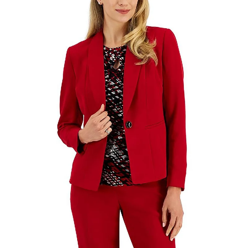 Shop Today, Save Tomorrow!Shop Today, Save Tomorrow!Petites Womens Crepe Stretch One-Button Blazer Shop Today, Save Tomorrow!Shop Today, Save Tomorrow!Petites Womens Crepe Stretch One-Button Blazer