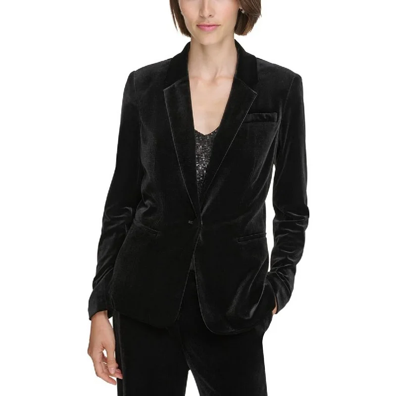 Mega Sale Happening Now!Mega Sale Happening Now!Petites Womens Velvet Business One-Button Blazer Mega Sale Happening Now!Mega Sale Happening Now!Petites Womens Velvet Business One-Button Blazer