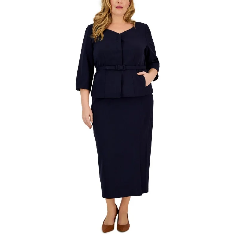 Your Shopping Spree Starts Here!Your Shopping Spree Starts Here!Plus Womens 2PC Belted Skirt Suit