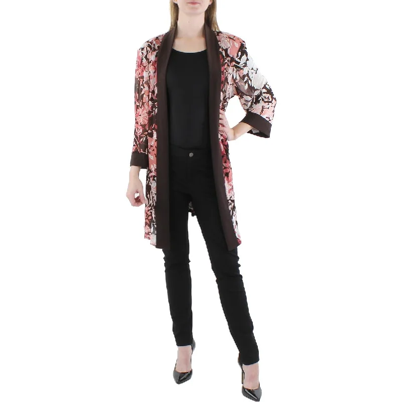 Find Your Perfect Deal Today!Find Your Perfect Deal Today!Plus Womens Floral Print Midi Open-Front Blazer