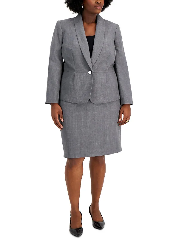 Save More When You Shop More!Save More When You Shop More!Plus Womens Shawl Collar Office One-Button Blazer Save More When You Shop More!Save More When You Shop More!Plus Womens Shawl Collar Office One-Button Blazer