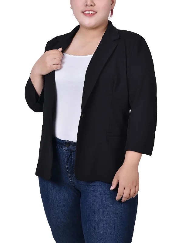 Steals and Deals Await!Steals and Deals Await!Plus Womens Work Wear Business One-Button Blazer Steals and Deals Await!Steals and Deals Await!Plus Womens Work Wear Business One-Button Blazer
