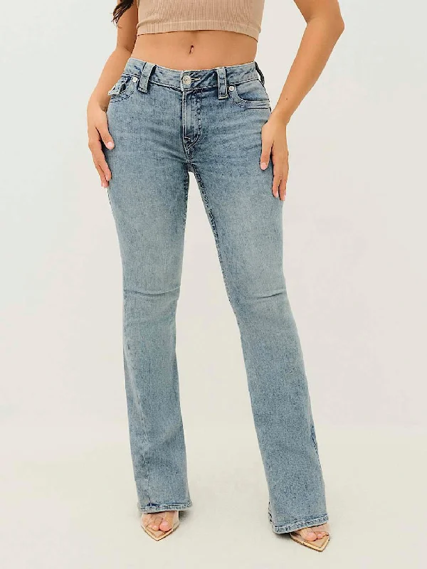 Sale Alert – Get Ready to Shop!Sale Alert – Get Ready to Shop!True Religion Women Blue Washed Flare Fit Mid-Rise Jeans