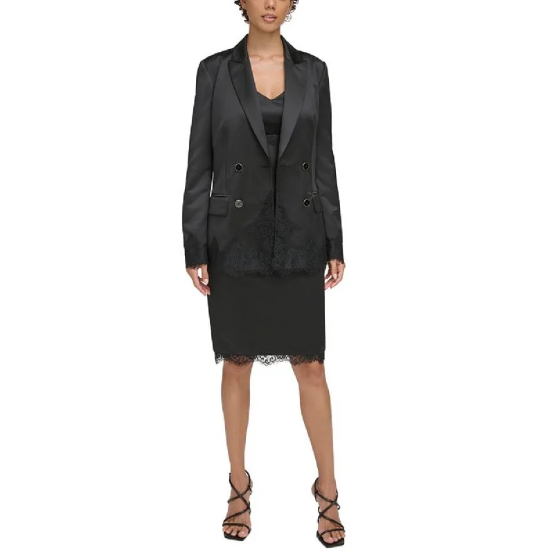 Your Wallet Will Thank You!Your Wallet Will Thank You!Womens Lace Trim Shoulder Pads Double-Breasted Blazer Your Wallet Will Thank You!Your Wallet Will Thank You!Womens Lace Trim Shoulder Pads Double-Breasted Blazer