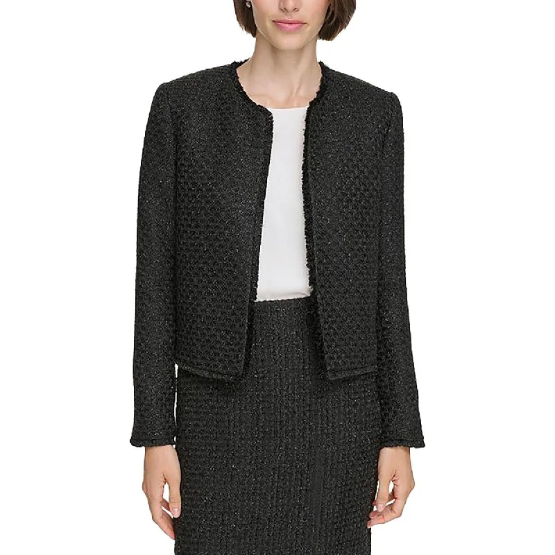 Only a Few Left – Order Now!Only a Few Left – Order Now!Womens Tweed Fringe Open-Front Blazer Only a Few Left – Order Now!Only a Few Left – Order Now!Womens Tweed Fringe Open-Front Blazer