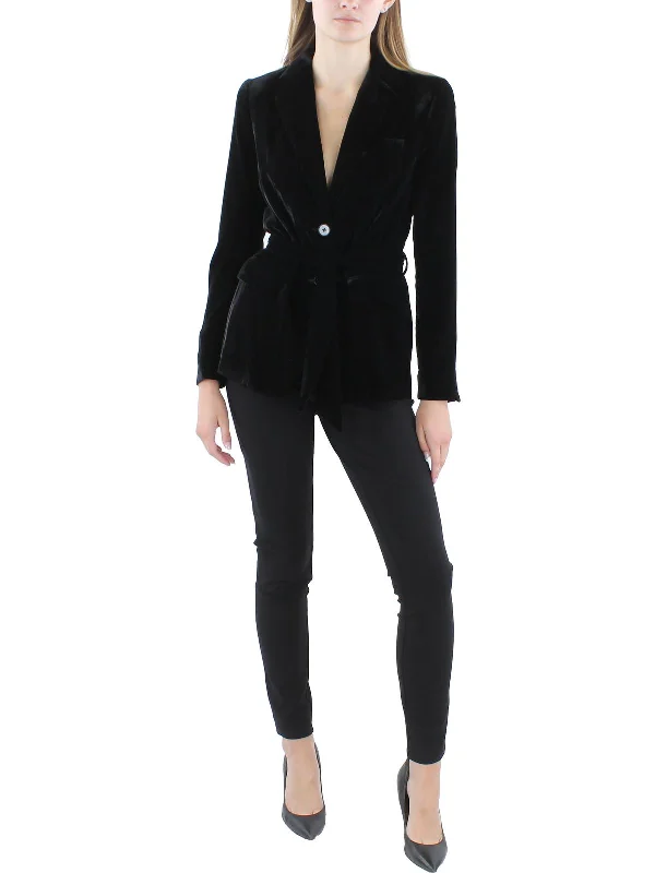 Steals and Deals Await!Steals and Deals Await!Womens Velvet Collar Two-Button Blazer Steals and Deals Await!Steals and Deals Await!Womens Velvet Collar Two-Button Blazer